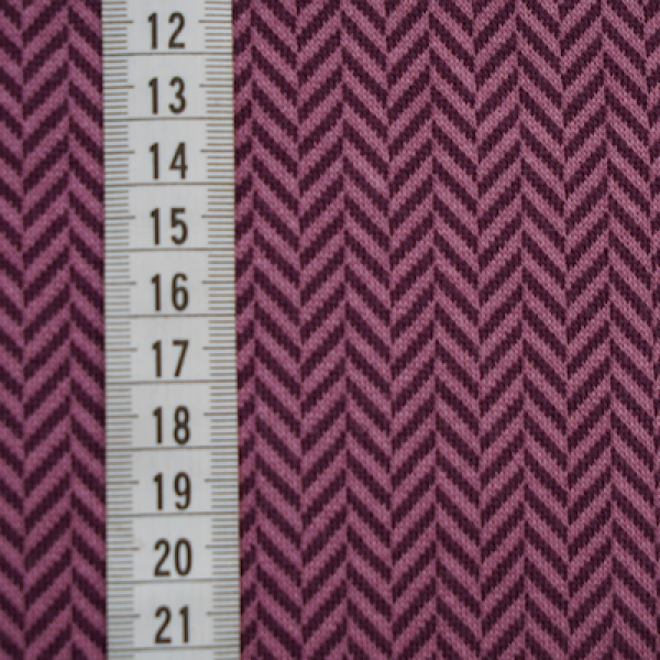 Bio-Jacquard Baumwolle Fischgrät Pflaume (GOTS) - Stoffonkel | Meterware